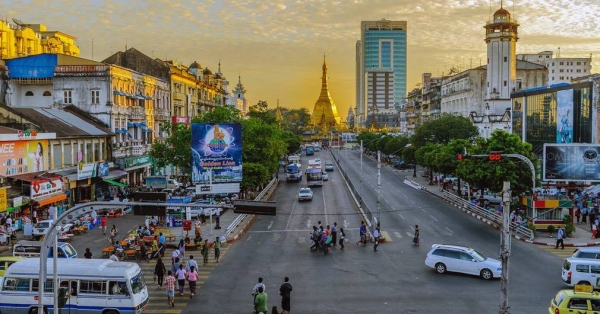 Dusk approaches in Yangon, Myanmar. — courtesy Unsplash/Alexander Schimmeck