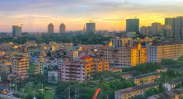 The city skyline of Yangon, Myanmar, at sunset. — courtesy Unsplash/Anjani Kumar