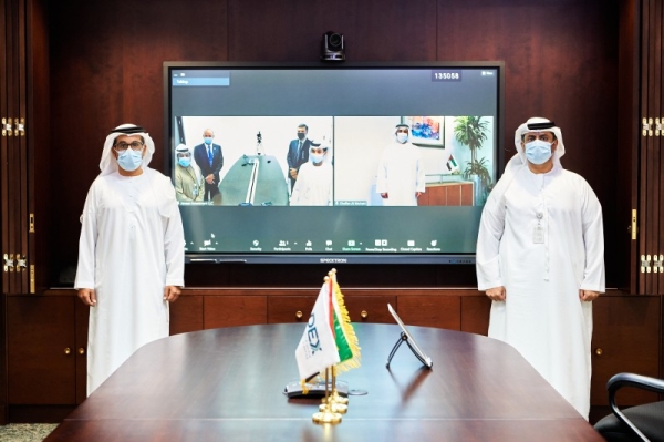 Abu Dhabi Exports Office (ADEX), the export-financing arm of Abu Dhabi Fund for Development, on Wednesday signed a 22 million dirhams ($6 million) loan agreement with the Egypt-based Emirati firm Jenaan Pipes & Irrigation Systems SAE. — WAM photo