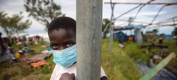 A young boy in Sofala Province, Mozambique. Families were temporarily rehoused at a relocation center after their homes were destroyed by Cyclone Eloise in January. — Courtesy photo