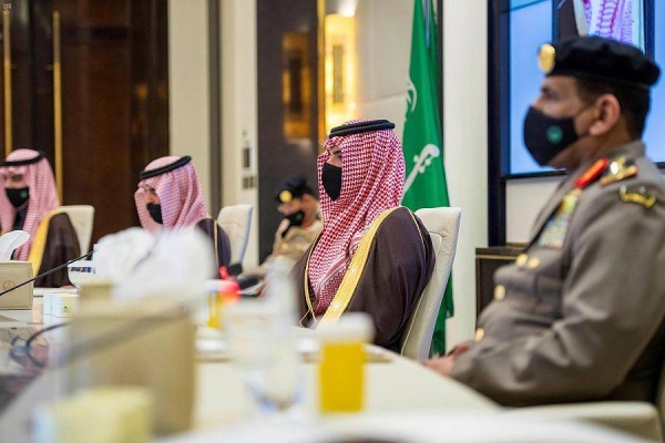 Saudi Arabia’s Interior Minister Prince Abdulaziz Bin Saud Bin Naif met on with his Iraqi counterpart, Othman Ali Al-Ghanimi, here on Monday. — SPA photos