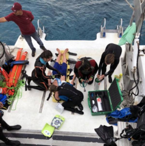 KAUST Ph.D. student Saeed Amin (pictured) is the first Saudi to complete and pass the University’s American Academy of Underwater Sciences-accredited Scientific Research Diver Certification course. Photo by David John Pallett.