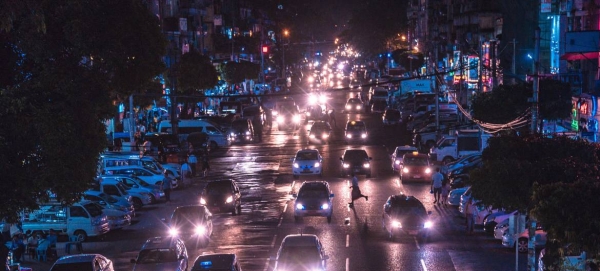 Anawrahta Road in Yangon, Myanmar, is pictured before recent events. Courtesy photo