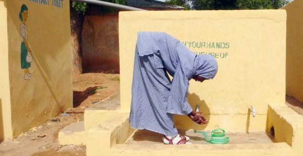 A girl washes her hands at a primary school in Zamfara State, Nigeria. — courtesy UNICEF