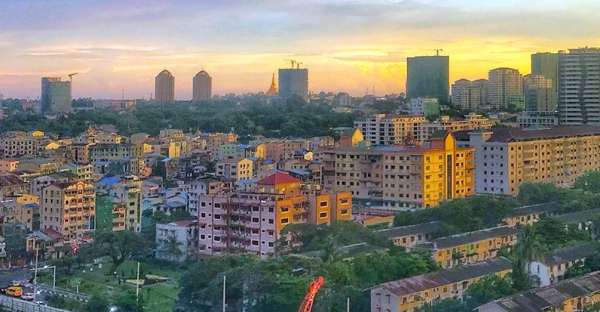 The city skyline of Yangon, Myanmar, at sunset. — courtesy Unsplash/Anjani Kumar