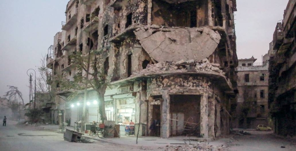 A restaurant reopens for business amid the destruction of war in east Aleppo in Syria. — courtesy UNHCR/Vivian Tou’meh