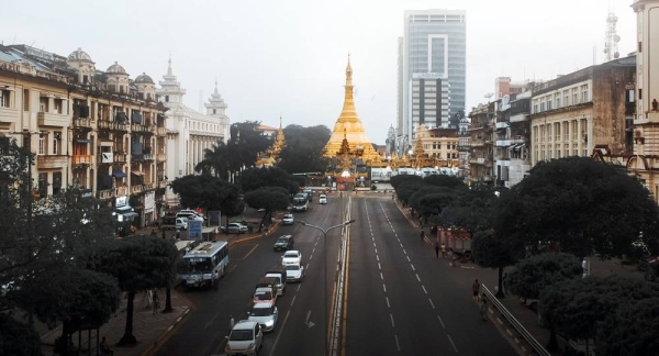 The Sule pagoda in downtown Yangon, the commercial hub of Myanmar. — courtesy Unsplash/Justin Min