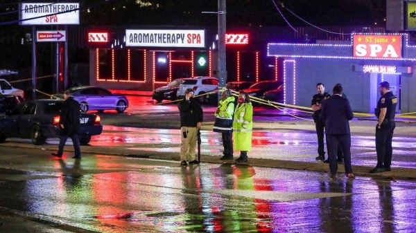 Eight people were killed and one injured in shootings at three massage parlors on Tuesday in the north of the city of Atlanta, Georgia, according to local police. — WAM