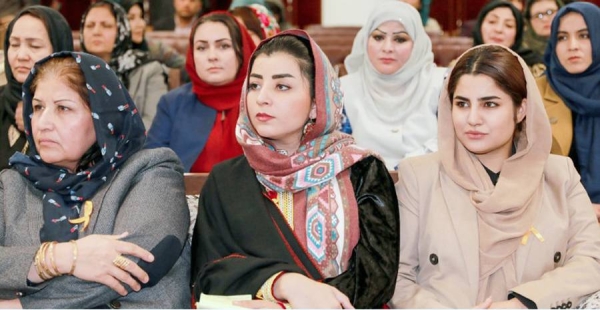 Afghan parliament members attend a meeting on women in decision-making positions. — courtesy UN Women/ Nangyalai Tanai