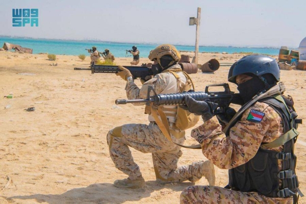 The Royal Saudi Naval Forces, represented by the Western Fleet and the Sudanese naval forces, continued their “Al-Fulk 4” joint military exercise on Tuesday at the King Faisal Naval Base here. — SPA photos