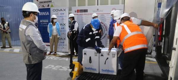 Peru receives 117,000 COVID-19 vaccines through the COVAX Facility at Jorge Chavez International Airport. — Courtesy file photo