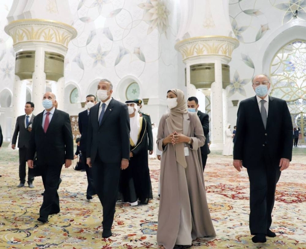 Iraq Prime Minister Dr. Mustafa Al Kadhimi visited the Sheikh Zayed Grand Mosque (SZGMC) as part of his official visit to the UAE.