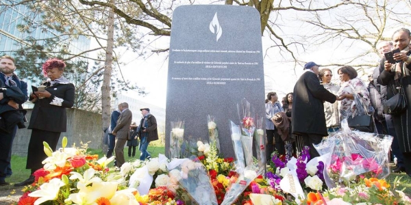 

The file photo shows a monument in memory of the 1994 Genocide against the Tutsi in Rwanda being unveiled at the United Nations in Geneva. — courtesy UN Photo/Violaine Martin