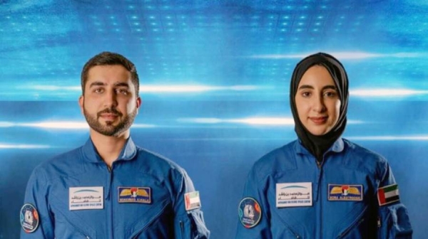 The United Arab Emirates (UAE) named the next two astronauts in its space program on Saturday, including the country's first female astronaut, Noura Al Matrooshi, right, and Mohammed Al Mulla.