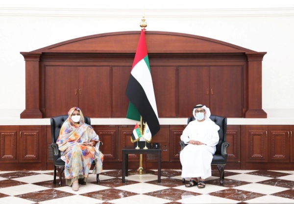 Sudan’s Foreign Minister Dr. Maryam Al-Sadiq Al-Mahdi, left, who is currently on an official visit to the United Arab Emirates leading a high-level delegation, met on Tuesday with Director-General of Abu Dhabi Fund for Development (ADFD) Mohammed Saif Al-Suwaidi at ADFD headquarters here. — WAM photos