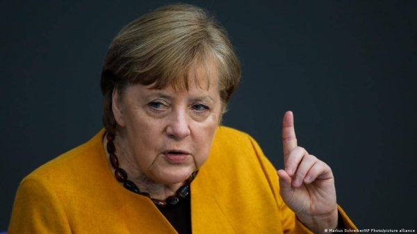 German Chancellor Angela Merkel appealed to lawmakers in the Bundestag to pass a bill that would unify COVID-19 restrictions nationwide. — Courtesy file photo