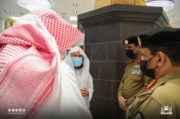 Al-Sudais, Al-Harbi discuss security plans at the Grand Mosque