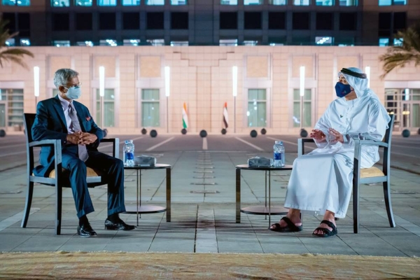 Minister of Foreign Affairs and International Cooperation Sheikh Abdullah Bin Zayed Al Nahyan received on Sunday Indian Minister of External Affairs Dr. Subrahmanyam Jaishankar.