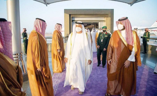 Crown Prince Muhammad Bin Salman, deputy premier and minister of defense, and Sheikh Muhammad Bin Zayed, crown prince of Abu Dhabi and deputy supreme commander of the UAE Armed Forces, on Wednesday held talks on bilateral relations in Jeddah on Wednesday.