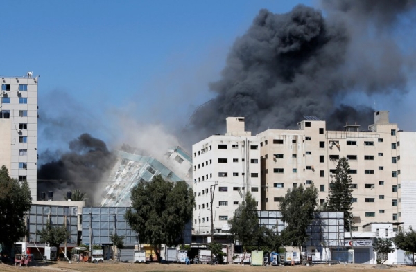 An Israeli air raid has destroyed a high-rise building housing several international media offices in the Gaza Strip. — Courtesy photo