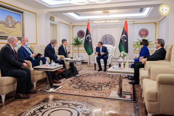 US Acting Assistant Secretary of State for Near Eastern Affairs Joey Hood and Ambassador Richard Norland late met with Libyan interim Prime Minister Abdulhamid Dabaiba, Foreign Minister Najla Mangoush, head of the Presidential Council Mohamed Menfi, and president of the High National Electoral Commission Dr. Emad Al-Sayah, according to a statement from the US Department of State. — Courtesy photo