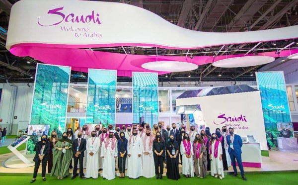The Saudi pavilion at Arabian Travel Market (ATM) 2021.