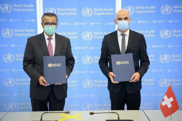 he World Health Organization (WHO) and the Swiss Confederation on Monday signed a memorandum of understanding to launch the first WHO BioHub Facility as part of the WHO BioHub System, which was announced in November 2020. 