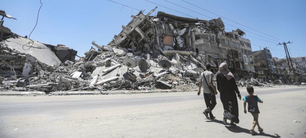 A building damaged by an Israeli air strike amid a flare-up of Israeli-Palestinian violence in Gaza City. — Courtesy file photo
