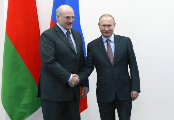 Russian President Vladimir Putin and Belarus President Alexander Lukashenko during talks in Sochi. — courtesy Twitter