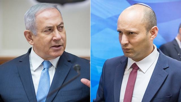 Israeli Prime Minister Benjamin Netanyahu left, and Naftali Bennett, leader of the small right-wing Israeli party Yamina, are seen in this file combination picture. — Courtesy photo