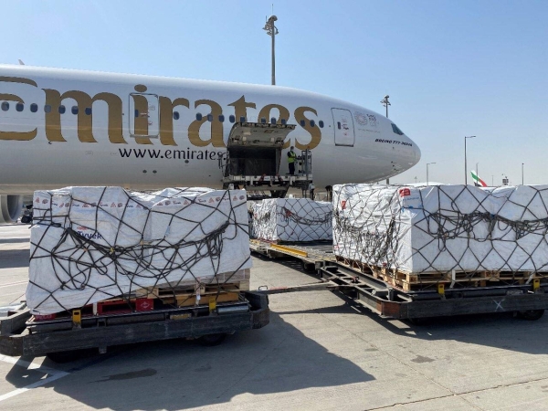 The aircraft carrying the cholera kits provided by the World Health Organisation (WHO) from its IHC warehouses left Dubai International Airport on Monday for Dhaka. — Courtesy photo

