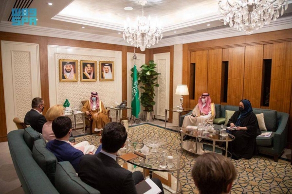  Saudi Arabia's Foreign Minister Prince Faisal Bin Farhan met on Wednesday US Special Envoy for the Horn of Africa Jeffrey Feltman in his office at the ministry's headquarters in Riyadh. 