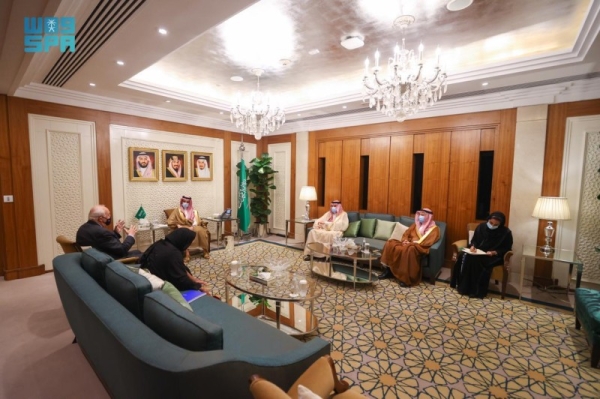 Foreign minister briefs top UN official on Saudi 
efforts to promote dialogue among civilizations