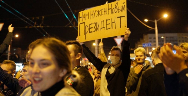 File photo shows protesters venting their anger at the results of the presidential election in Belarus in 2020. — courtesy Kseniya Halubovich