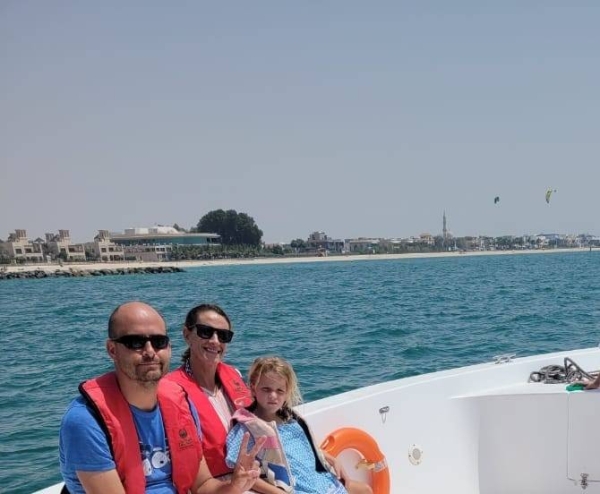The Dubai Police maritime rescue patrols recently rescued a Spanish family after their yacht broke down due to a technical glitch near a rock breaker in Jumeirah. — WAM photo