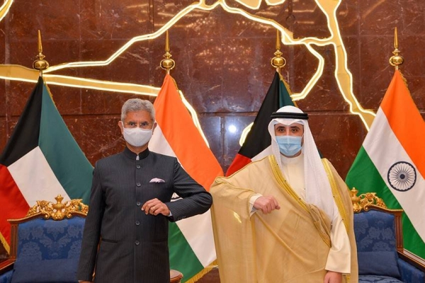 Kuwait’s Foreign Minister Sheikh Ahmed Al-Nasser Al-Sabah, right, is seen with his Indian counterpart S. Jaishankar. — Courtesy photo