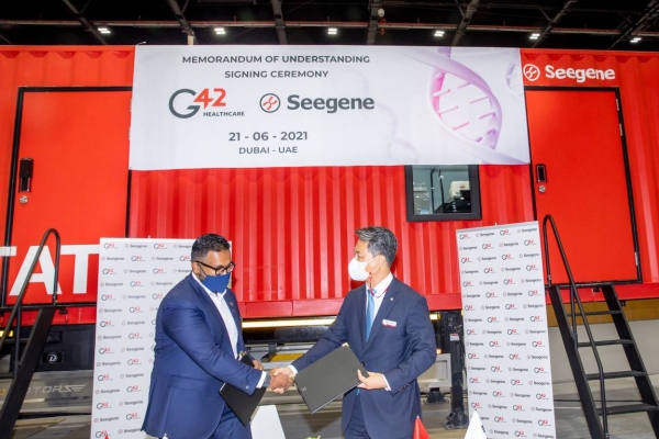 The partnership will offer the innovative Seegene Mobile Station — a laboratory-on-wheels facility providing optimized molecular diagnosis and tests at any location to safeguard the health of communities. — WAM photos

