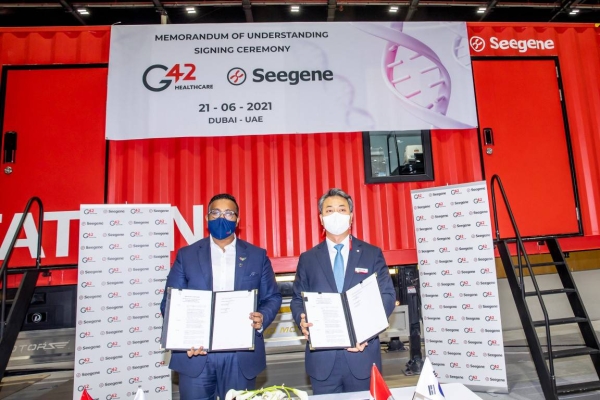 The partnership will offer the innovative Seegene Mobile Station — a laboratory-on-wheels facility providing optimized molecular diagnosis and tests at any location to safeguard the health of communities. — WAM photos

