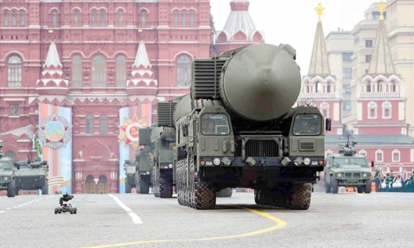 File photo of Russian RS-24 Yars intercontinental ballistic missile systems are seen on the Red Square for the Victory Day parade in Moscow, Russia, May 9, 2019.