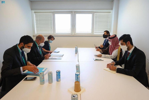 Foreign Minister Prince Faisal Bin Farhan held a number of bilateral meetings here on Monday on the sidelines of a ministerial meeting of the Global Coalition to Defeat Daesh (the so-called IS).