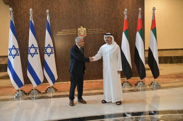  Israeli Alternate Prime Minister and Foreign Minister Yair Lapid opened his country's embassy in Abu Dhabi on Tuesday during a historic trip to the United Arab Emirates following the normalization of ties between the two countries last year. — Courtesy photos