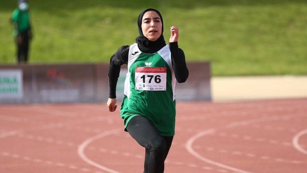 Saudi female runner Yasmeen Al-Dabbagh.