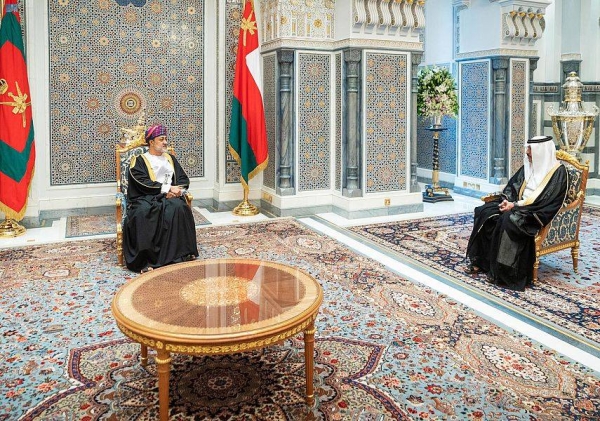 Oman’s Sultan Haitham Bin Tarik on Monday received the credentials of Abdullah Bin Saud Al-Enezi, the ambassador of Saudi Arabia to Oman, at Al Baraka Palace in Muscat.