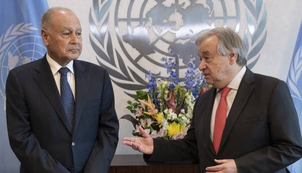  Arab League Secretary-General Ahmed Aboul Gheit and UN Secretary-General Antonio Guterres have discussed the latest developments in the Middle East and explored ways of coordinating positions regarding them. — Courtesy file photo