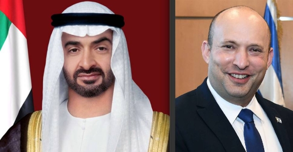 Crown Prince of Abu Dhabi Sheikh Mohamed Bin Zayed, left, and Israel's Prime Minister Naftali Bennett are seen in this file combination picture. — Courtesy photo