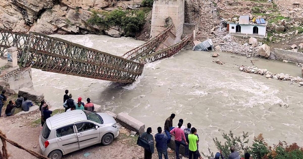 Nine people were killed by a landslide in the northern Indian state of Himachal Pradesh on Sunday as boulders fell and hit the vehicle they were traveling in. — Courtesy photo
