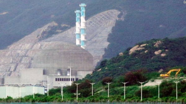 Construction equipment is parked near the Taishan Nuclear Power Plant in Taishan in southern China’s Guangdong Province in June 2021. — courtesy CNN