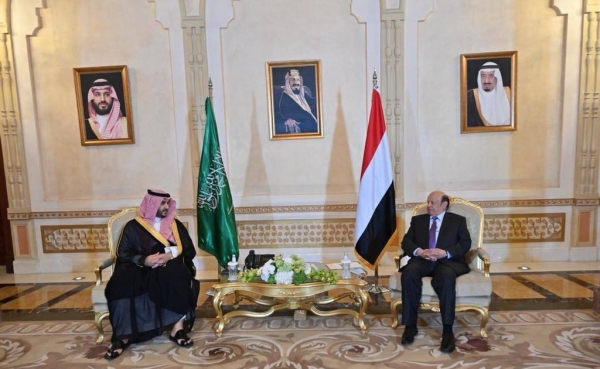 Yemen’s President Abd Rabbu Mansour Hadi met on Tuesday with Saudi Arabia’s Deputy Defense Minister Prince Khalid Bin Salman.