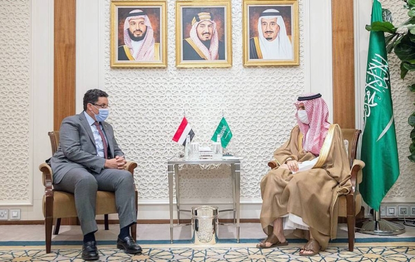 Foreign Minister Prince Faisal Bin Farhan met here on Wednesday with Yemeni Minister of Foreign Affairs and Expatriate Affairs Ahmed Awad Bin Mubarak.