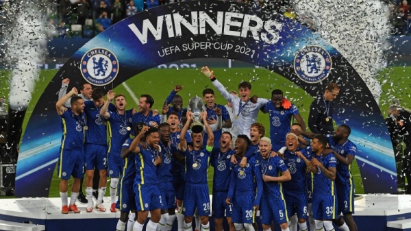 Chelsea beat Villarreal 6-5 in a penalty shootout to lift the Uefa Super Cup for a second time on Wednesday after a draining 120 minutes in Belfast.